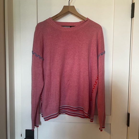 ZAKET & PLOVER
WHIP STITCH SWEATER - FLAMINGO - Picture 2 of 8